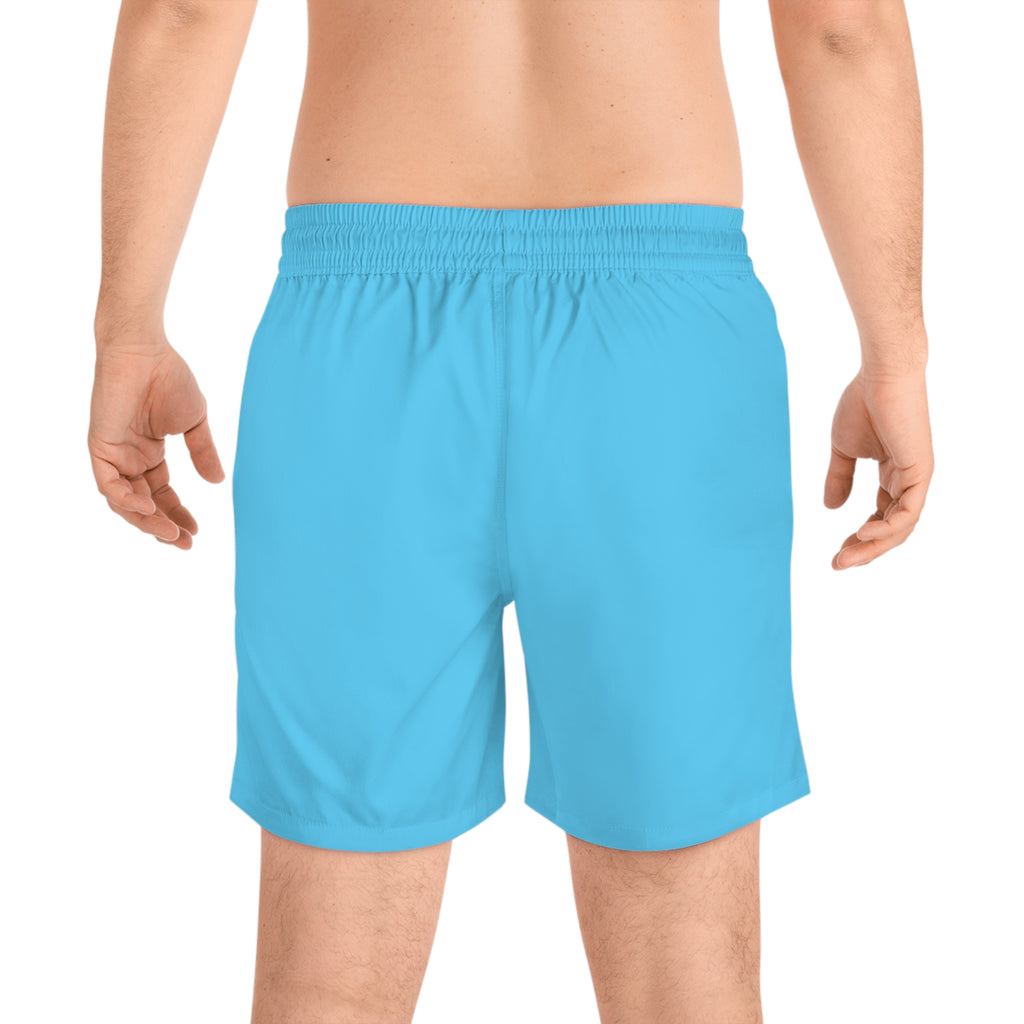 Aragoke Chagoi Koi Swim Shorts — Men's Mid-Length Turquoise Swim Trunks