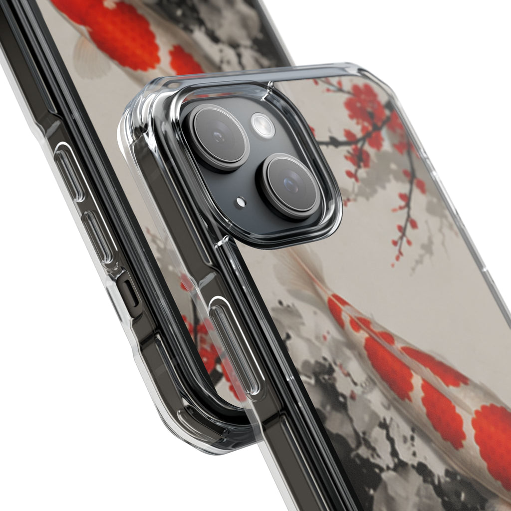 Kohaku Koi Fish Clear MagSafe Phone Case — Japanese Art
