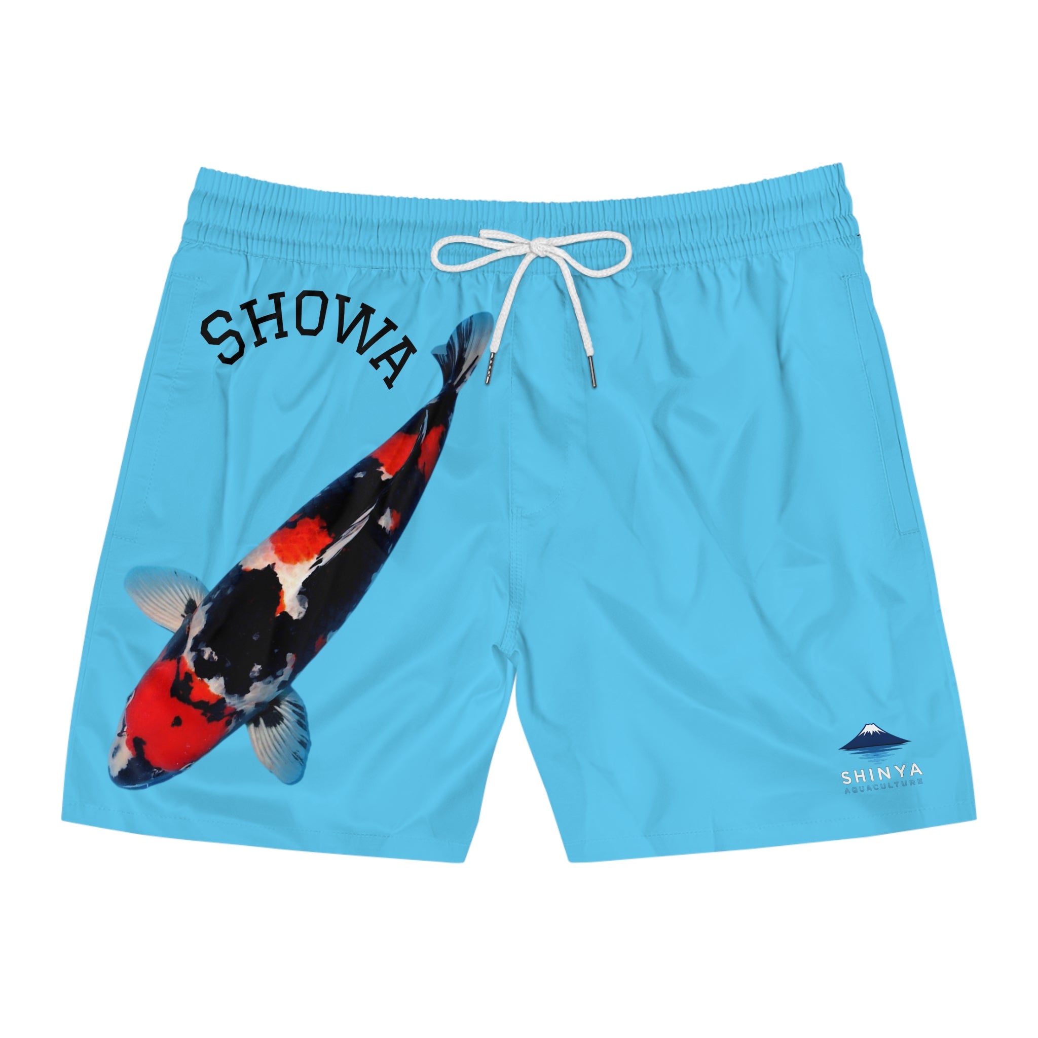 Showa Koi Swim Shorts – Men’s Mid-Length Blue Trunks